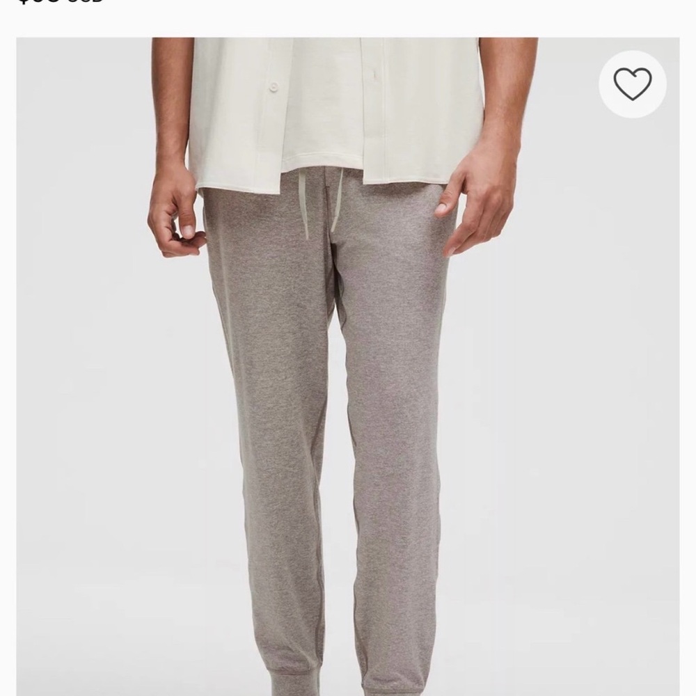 lululemon athletica Men's Heathered Light Gray Jogger Pants